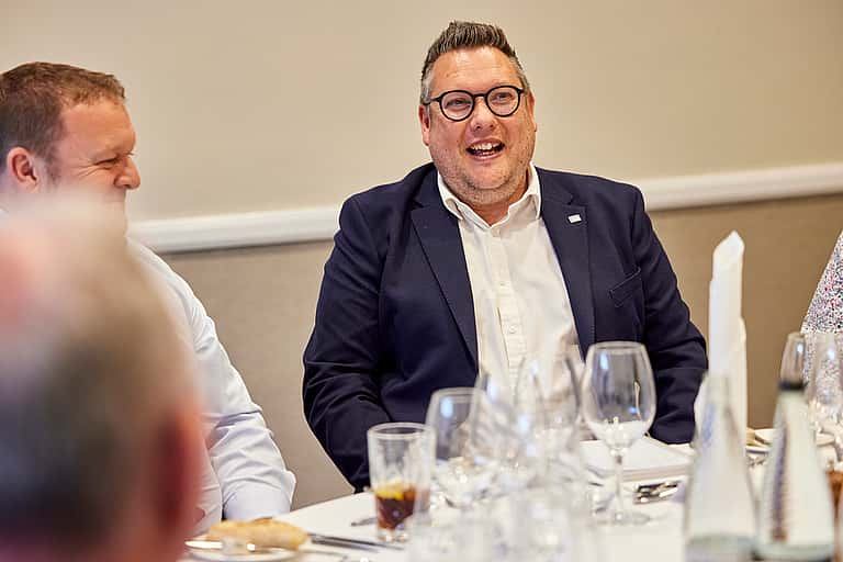 Adam McGuire, Branch Leader at grenke Leasing Glasgow, hosting the third round table discussion on SME leasing, alternative finance, and sustainable growth.